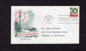 1205 Christmas, FDC Artmaster addressed