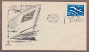 Argentina Airmail # C70 , Bird With Letters FDC - I Combine S/H