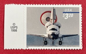 3261 SPACE SHUTTLE LANDING Single Priority US $3.20 Stamp MNH 1998