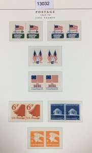 MOMEN: US STAMPS  1969-1978 MINT OG NH COLLECTION LOT #13032