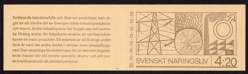 Sweden 1979 - Swedish Industrial Life - Ships - Trains - MNH Booklet