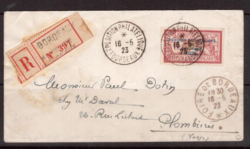 France #197 (Y & T #182) Very Fine Used On Cover With Bordeau Exposition