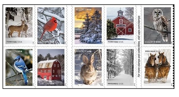 2020 Winter  forever stamps  5 Booklets 100pcs