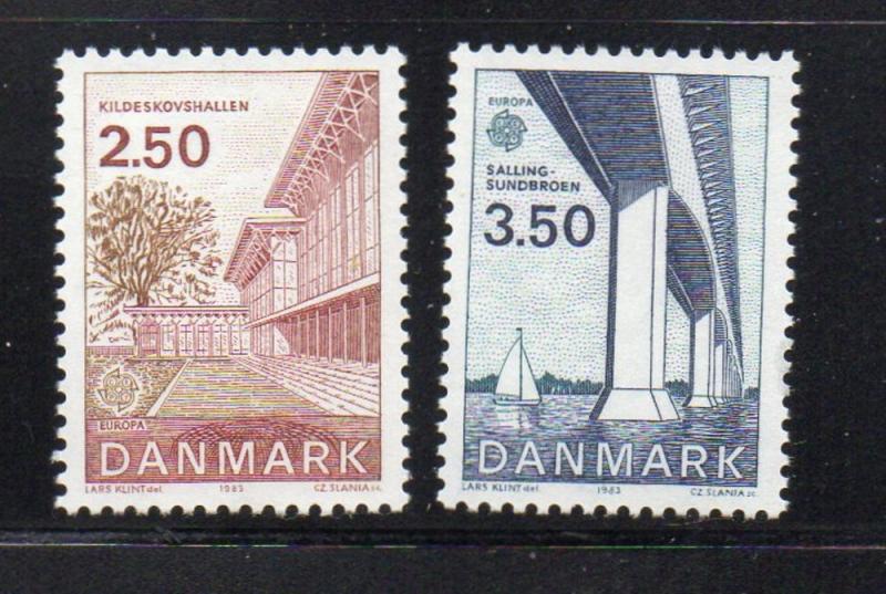 Denmark Sc 738-9 1983 Europa stamp set mint NH