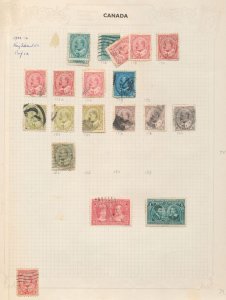 Canada 1903/17 Used on Pages (Apx 60+) ZK2850