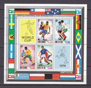 ANTIGUA BARBUDA SHEET WORLD CUP MUNICH SOCCER FOOTBALL