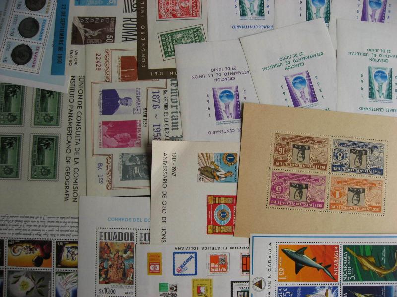 LATIN AMERICA 17 MNH/MH souvenir sheets, mixed condition, check them out!