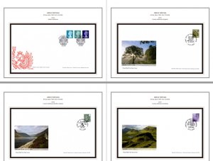 COLOR PRINTED GREAT BRITAIN FDCs 2011-2020 STAMP ALBUM PAGES (325 illust. pages)