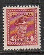1943 Canada - Sc 254 - MNH F - 1 single - George VI War Issue