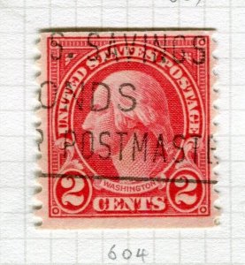 USA; 1923 early Coil Stamp fine used Portrait issue 2c. value