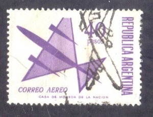 ARGENTINA  SCOTT #C109 USED 40p  1967 AIRMAIL