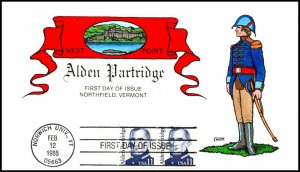 Scott 1854 11 Cents Walter Partridge Collins Hand Painted FDC