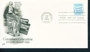 US Sc# 2005 FDC Consumer Education Tag Art Craft