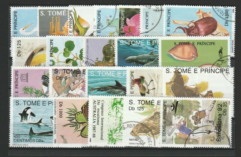 Sao Tome & Principe Topical Very Fine Used Stamps Lot Collection 15399-