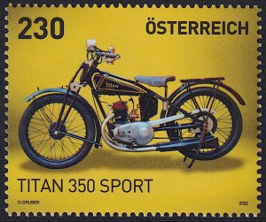 Austria - 2022 - Scott #2974 - MNH - Motorcycle Titan