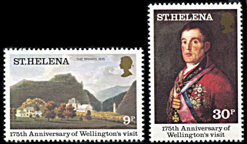 Saint Helena 342-343, MNH, 175th Anniversary of Duke of Wellington Visit