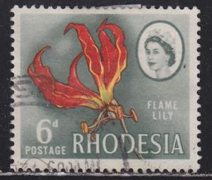 Rhodesia 227 Flame Lily 1966