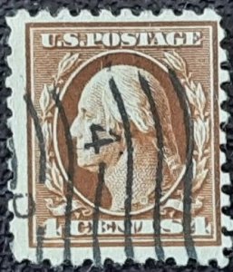 US Scott # 465; 4c Washington from 1916; used; F/VF centering