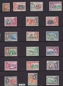 Dominica Scott # 142 - 156 set VF never hinged nice color...