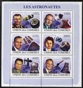 Comoro Islands 2009 Astronauts & Space perf sheetlet ...