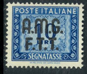 ITALY AMG TRIESTE ZONE A 1949 10L Deep Blue POSTAGE DUE Issue Sc J13 MH