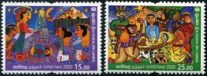 2020 Sri Lanka Christmas  (2) (Scott 2266-67) MNH