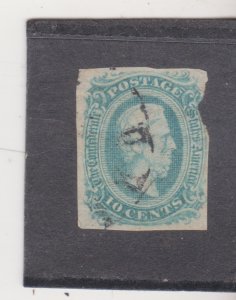 US CSA Confederate Stamp Scott #  11d Used nick on right side