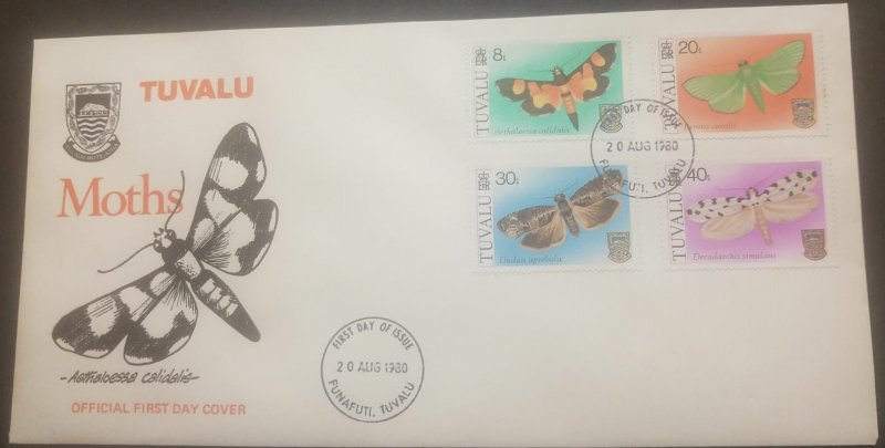 O - r) 1980 TUVALU, BUTTERFLIES - AETHALOESSA - SHOWN - PAROTIS - DUDUA - DEC