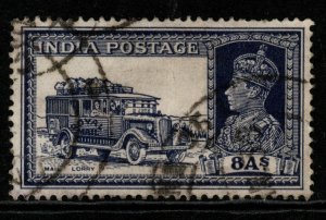 INDIA SG257 1937 8a SLATE-VIOLET USED 