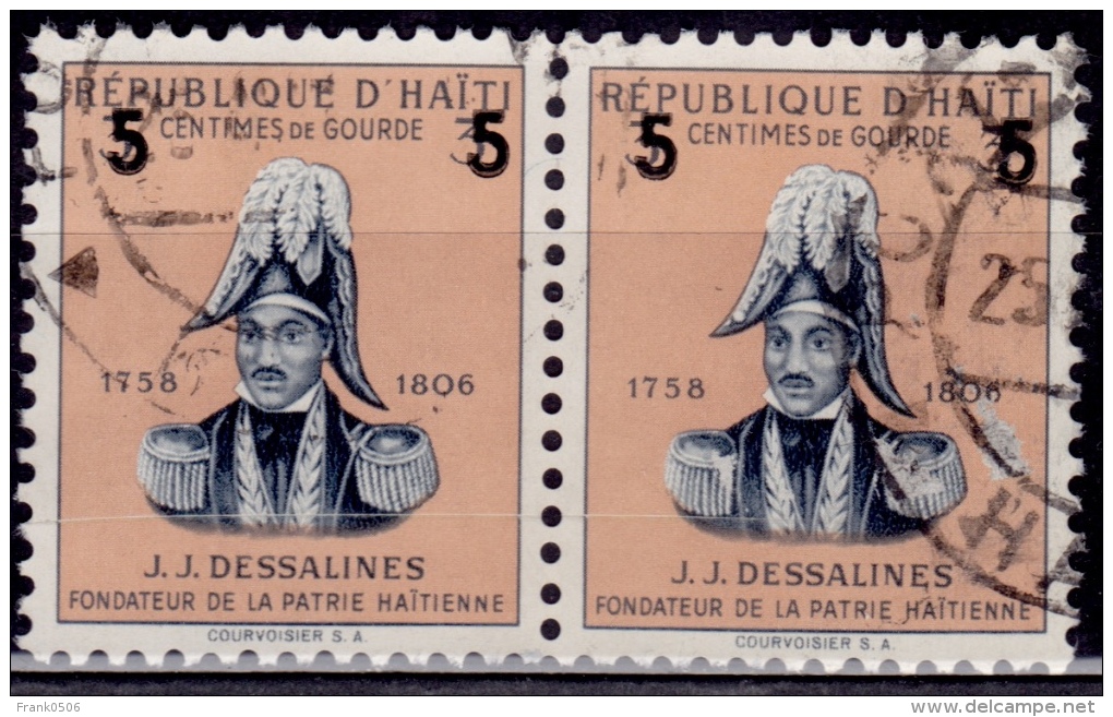 Haiti, 1960, J.J. Dessalines, surcharg 5c on 3c, used | Caribbean ...