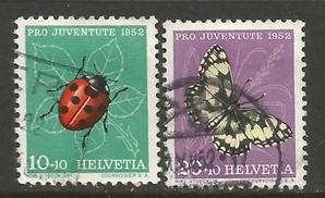 SWITZERLAND B218-19 VFU BUTTERFLIES R226