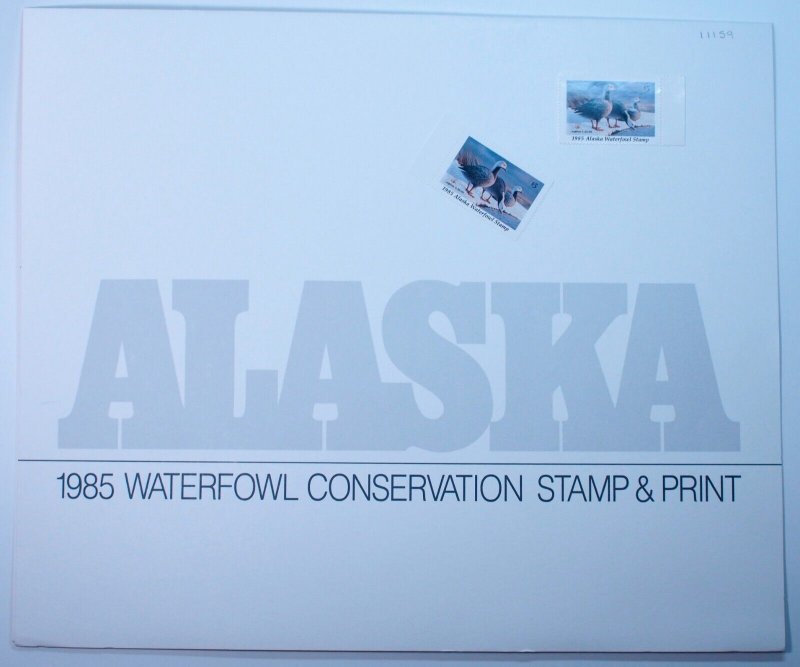 Alaska 1985 Hunting Permit $5 Duck Stamp Signed Artwork Folder Birds Limited USA