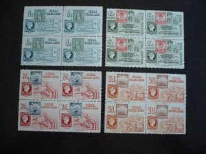 Stamps - Cuba - Scott#C110-C113 - Mint Hinged Set of 4 Stamps in Blocks