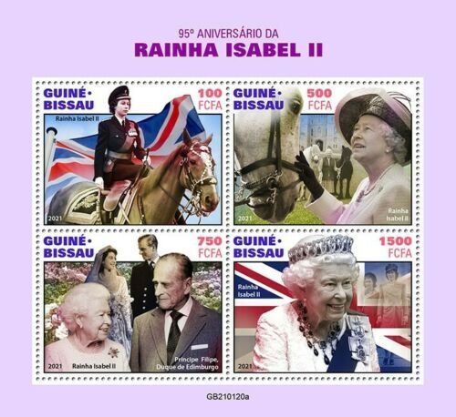 2021/03- GUINEA BISSAU -  QUEEN ELIZABETH II      4V  complet set    MNH ** T 