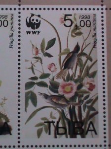 ​RUSSIA -1998 -WWF-WORLD WILD FUND-BEAUTIFUL LOVELY BIRDS -MNH-SHEET VERY FINE