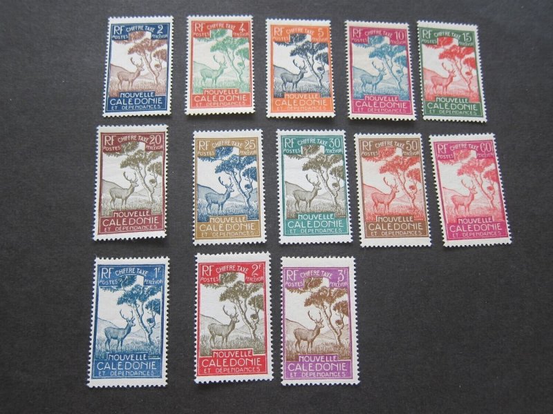 French New Caledonia 1928 Sc J19-31 set MH