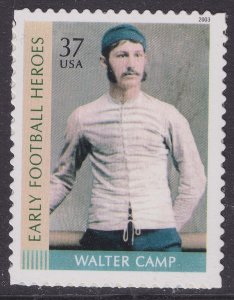 US 3810 Early Football Heroes Walter Camp 37c single MNH 2003