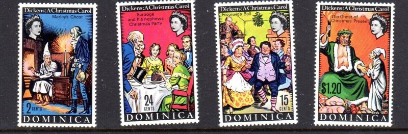 DOMINICA #304-307 1970 CXHRISTMAS MINT VF NH O.G