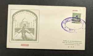 1951 Deccan Royal Indian Navy Cover Bombay to Milwaukee WI USA