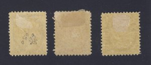 3x Canada Victoria Numeral stamp #76-2c #78-3c #80-6c  Guide Value = $275.00