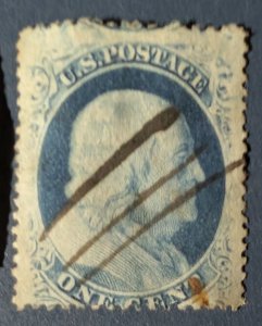 US 24, 1857 Franklin, Cat. value - $37.50