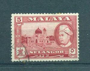 Malaya - Selangor sc# 105 used cat value $.25