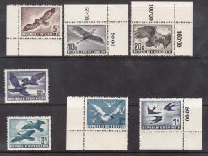 Austria #C54 - #C60 XF/NH Airmail Set