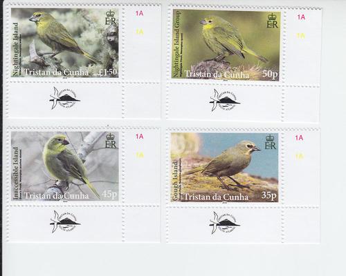 2014 Tristan Da Cunha Finches (4) (Scott 1019-22) MNH