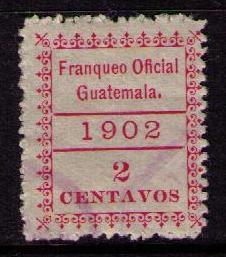 GUATEMALA Sc# O2 USED F Official Stamp 2c