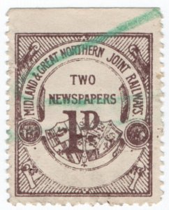 (I.B) Midland & Great Northern Joint Railways : Newspaper Parcel 1d 