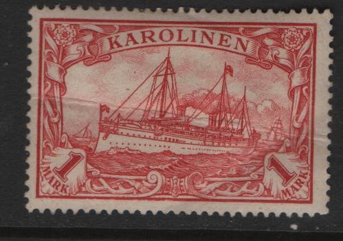 CAROLINE ISLANDS, GERMAN 16 MINT HINGED REMNANTS YACHTS