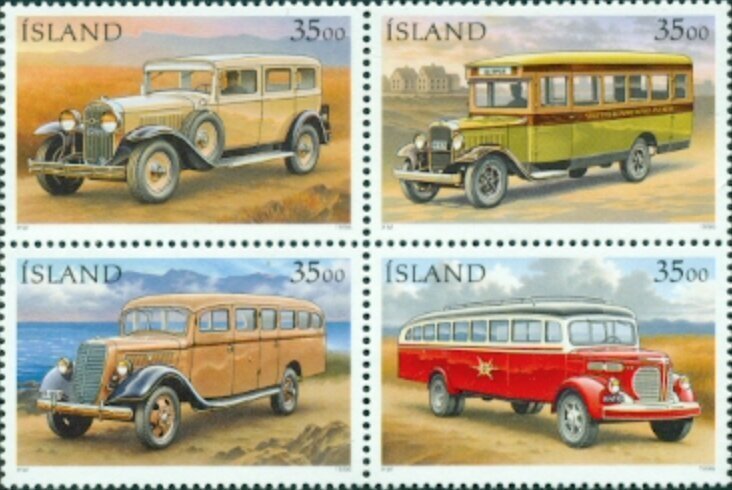 Iceland 1996 #820-3 MNH. Cars