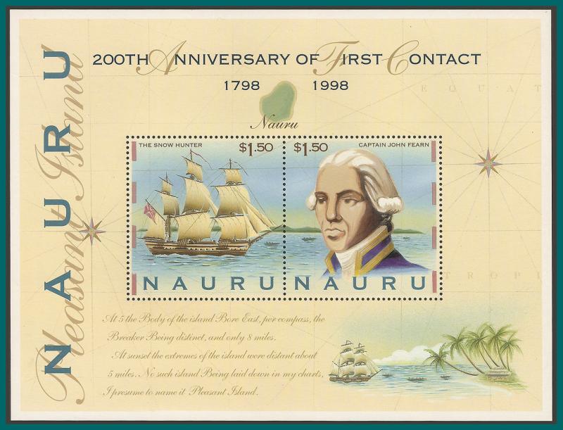 Nauru 1998 First Contact, MS MNH 463b,SGMS495