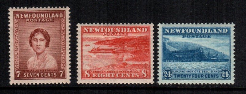 Newfoundland  208 - 210    MH cat $  6.00